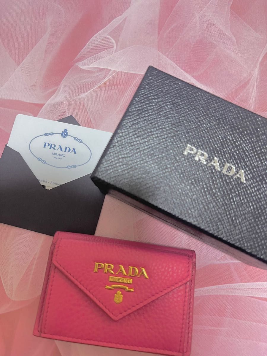 PRADA プラダ ミニウォレット お財布 ウォレット サフィアーノレザー