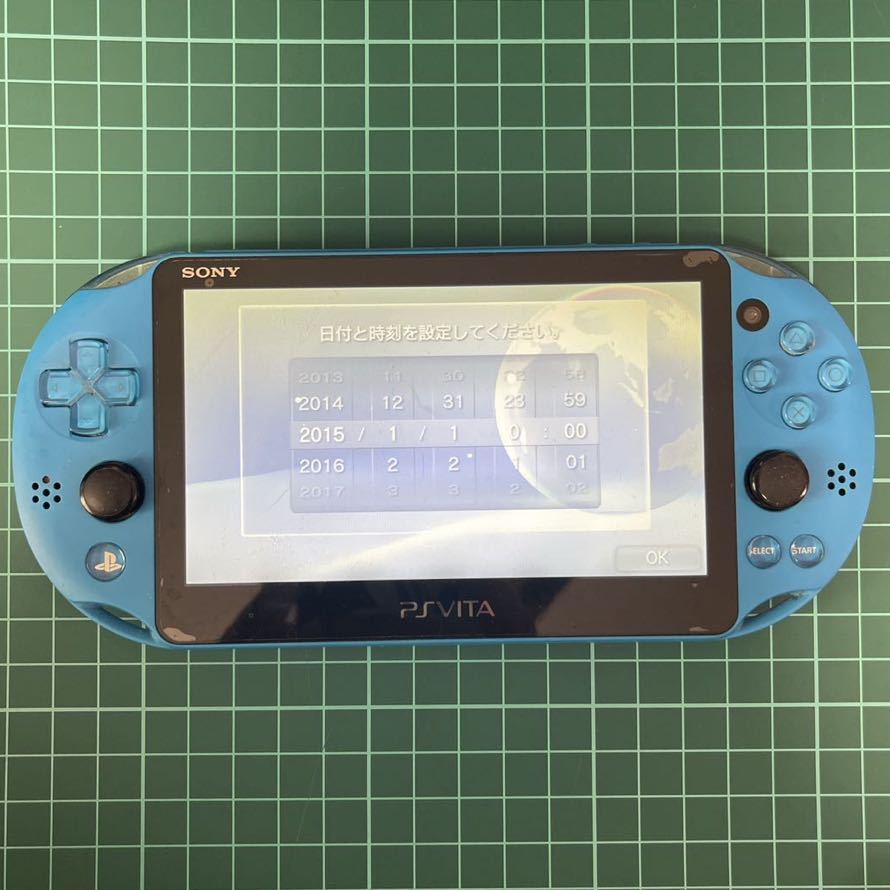 1円スタート PS Vita プレイステーション ヴィータ PCH-2000 本体 青 水色 ブルー_画像2