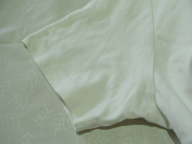 ssy6762 半袖 Tシャツ カットソー オフホワイト ■ 胸ポケット ■ 無地 クルーネック L-LLくらい_画像7
