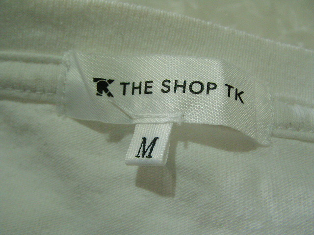 ssy6786 THE SHOP TK タケオキクチ 半袖 Tシャツ カットソー ホワイト ■ フロントプリント ■ クルーネック Mサイズ_画像9