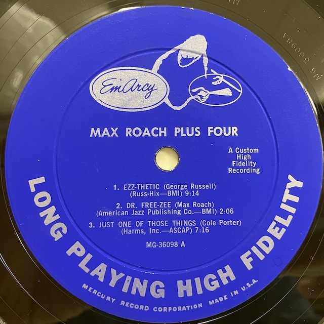 ●即決LP Max Roach / Plus Four Mg36098 jj37523 米オリジナル、ドラマーDg Mono マックス・ローチ _画像3