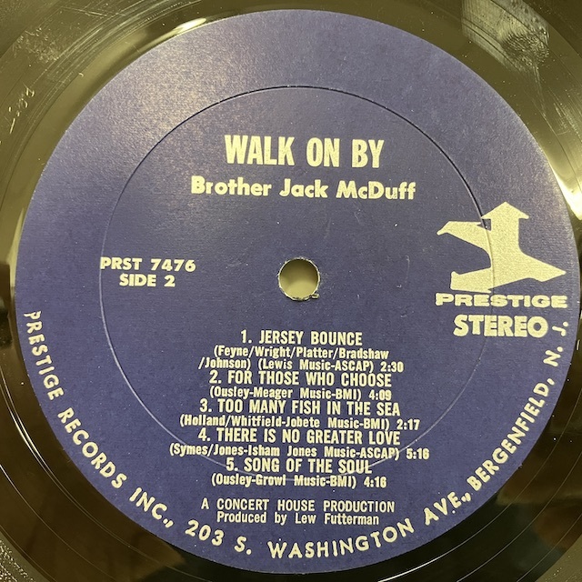 ●即決LP Brother Jack McDuff / Walk On By Prst7476 j37749 米オリジナル、紺右Trident Stereo PAT MARTINO_画像2