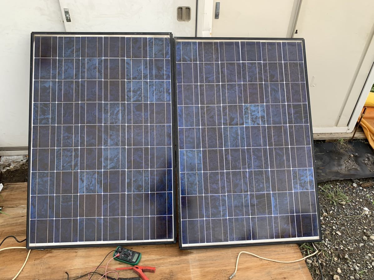 【スーパーセール】 (1)ソーラーパネル SHARP太陽電池/太陽光パネル 2個まとめて/佐川急便220センチ発送 /130w ソーラーパネル、太陽電池