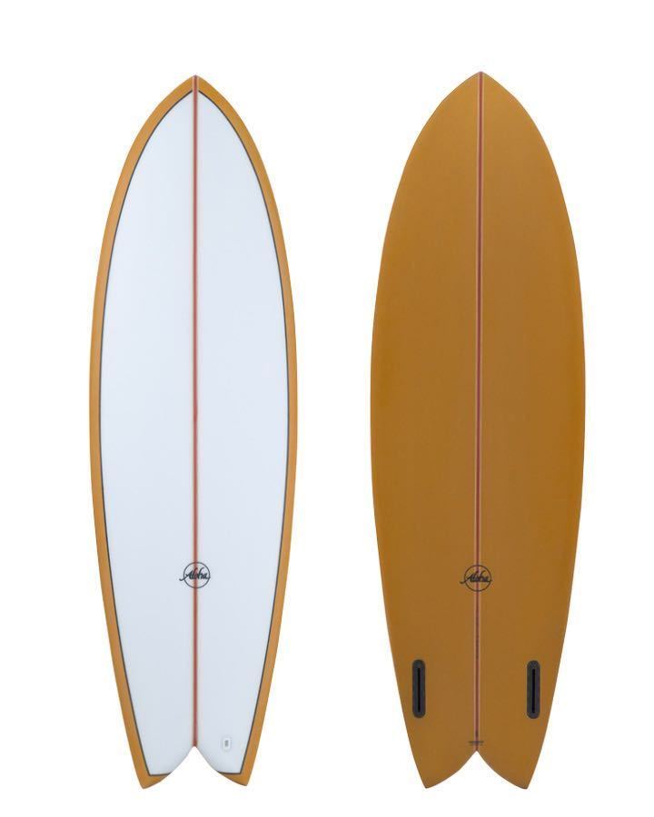 スーパーセール!新品！大特価！ALOHA SURFBOARDS KEEL TWIN PU MUSTARD 5’10” 34.26L FUTURE _画像1