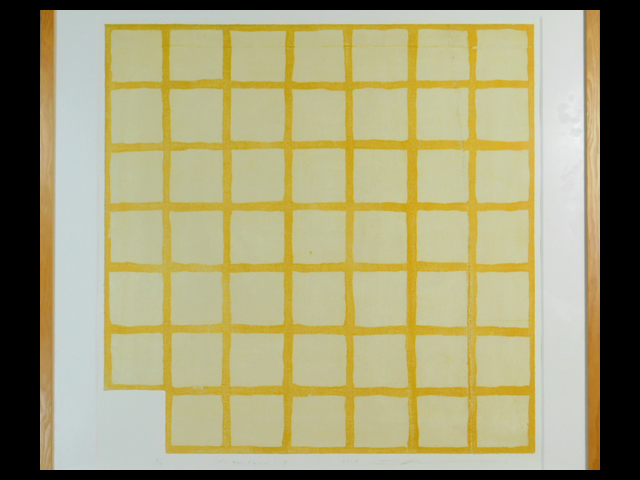 黒木周 intersect 5(抽象画)クロスグラフ(版画)2008年 額装 師 小作青史 多摩美 個展多数 現代アート コンテンポラリー S22061909