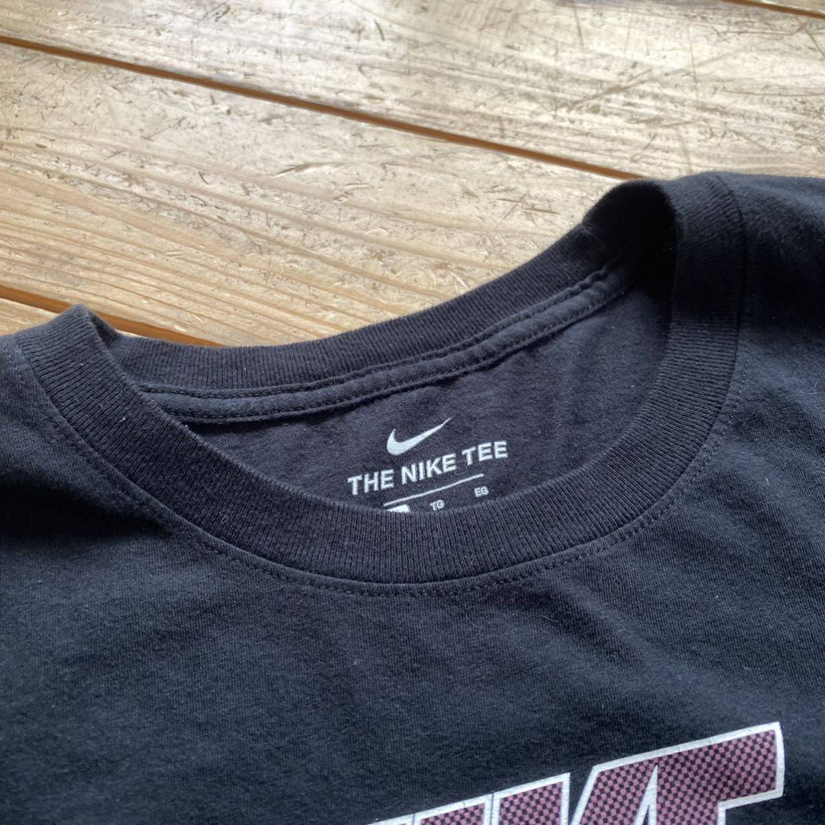 USA古着 NIKE ナイキ Tシャツ 半袖 メンズ XLサイズ ブラック 美品 スウッシュ ロゴ プリント アウトドア アメカジ アメリカ仕入れ T2202の画像5