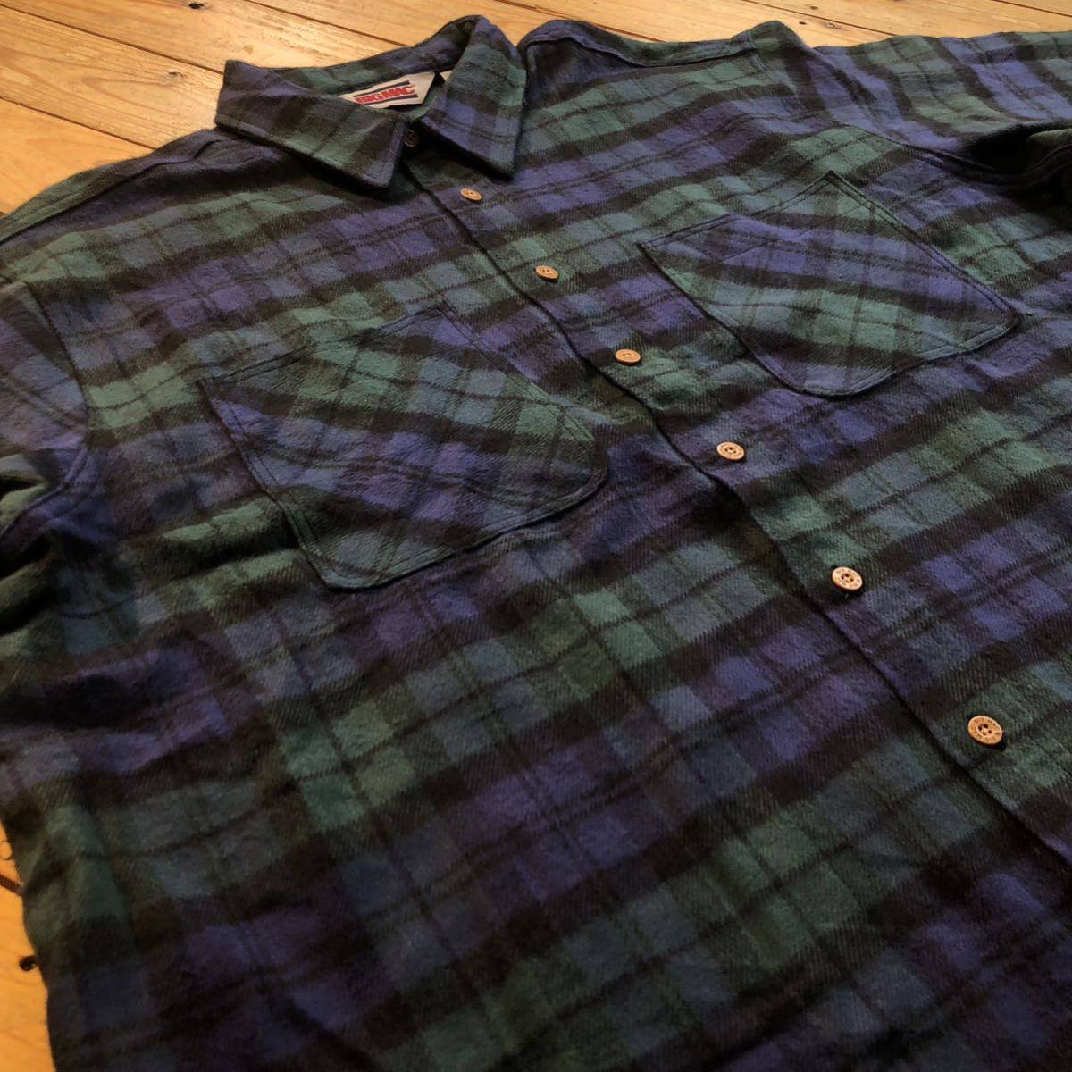 お歳暮 ブラックウォッチ チェック ビッグサイズ 2XL メンズ ヘビー