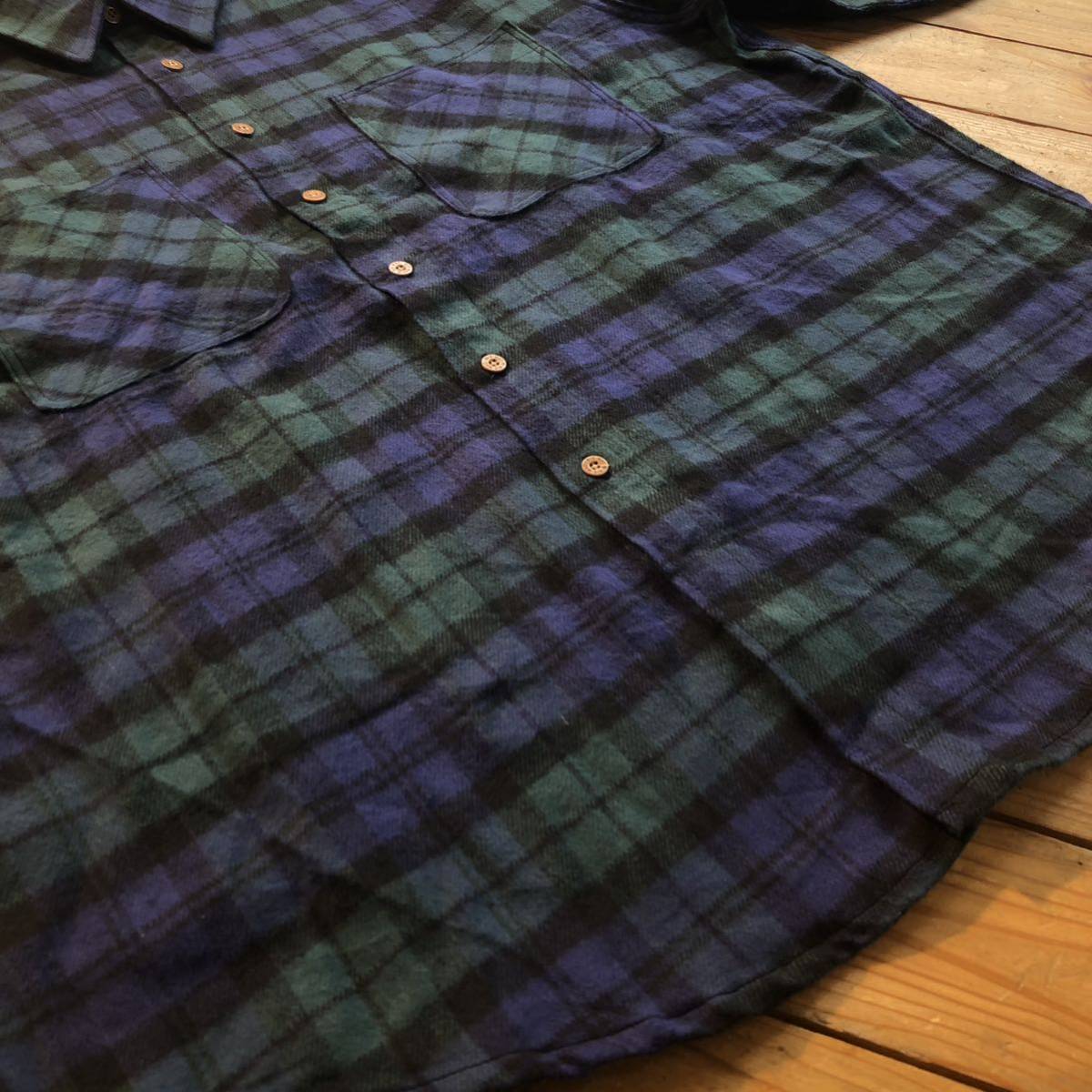 お歳暮 ブラックウォッチ チェック ビッグサイズ 2XL メンズ ヘビー
