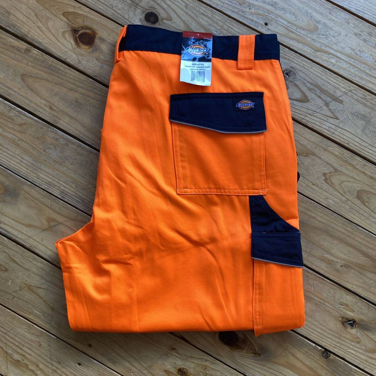 誠実 Trousers Industry Vis Hi ディッキーズ Dickies デッドストック カーゴパンツ P1048 ワーク オレンジ 蛍光 48サイズ メンズ トラウザー ワークパンツ、ペインターパンツ