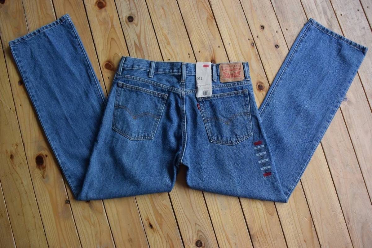 新品 リーバイス Levis 517 デニムパンツ メンズ W34×L32 ブーツカット フレア インディゴ デッドストック パンツ タグ付き未使用品 P0555_画像2