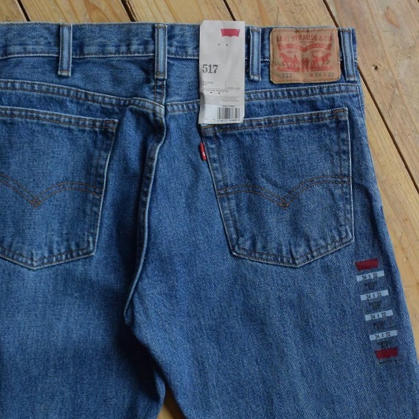 新品 リーバイス Levis 517 デニムパンツ メンズ W34×L32 ブーツカット フレア インディゴ デッドストック パンツ タグ付き未使用品 P0555_画像1