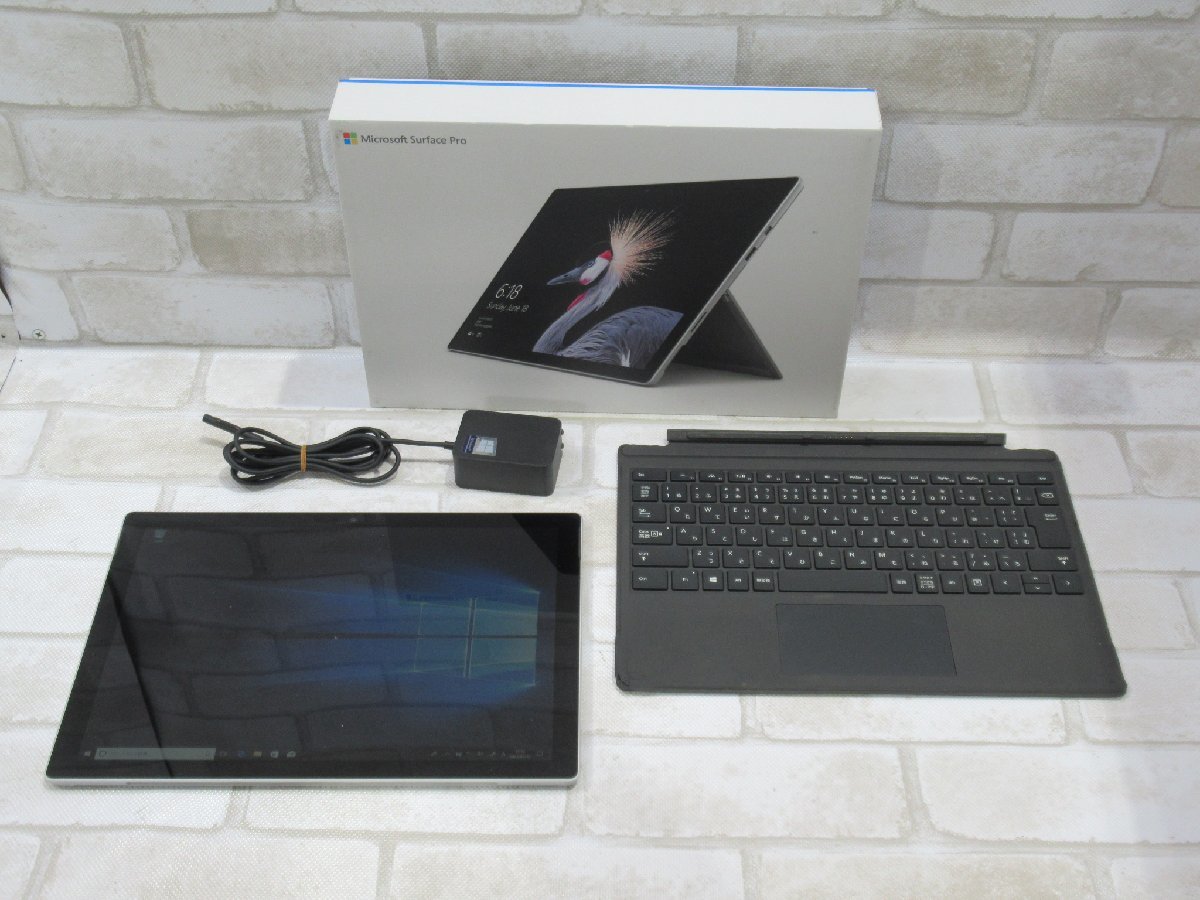 Ω 新DCN 1092 ◆保証有 MicroSoft Surface Pro 5 Model：1796 【 Win10Pro / m3-7Y30 / 4.00GB / SSD:128GB 】箱・タイプカバー付_画像1