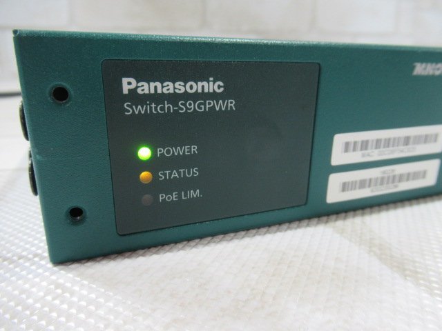 Ω 新B 0008ｍ 保証有 Panasonic【Switch-S9GPWR(PN24099)】パナソニック スイッチングハブ PoE給電・祝10000!取引突破!!_画像3