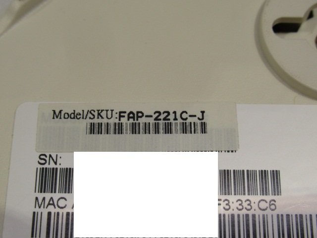 Ω 新D 0017♪ 保証有 FORTINET FAP-221C-J FORTIAP-221C FAP-221C 無線アクセスポイント・祝10000!取引突破!!_画像5