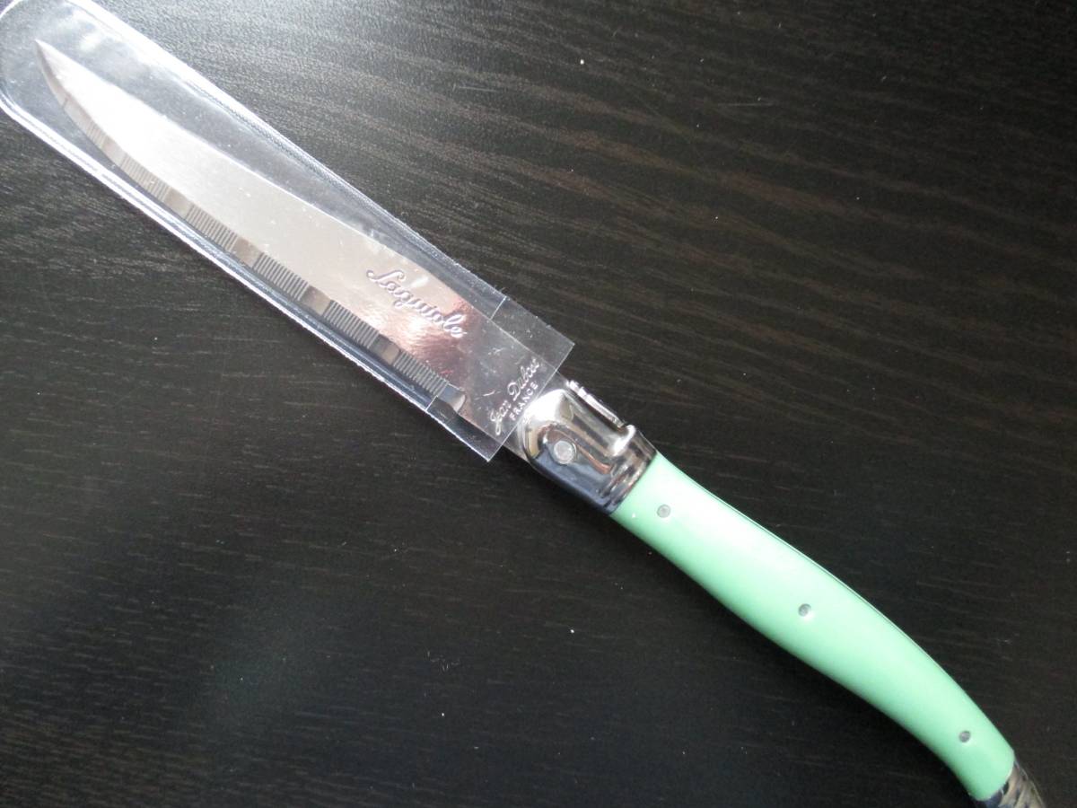  France made 1.5mm width steak knife Hawk light green color Laguiolelagi all lai all cutlery laiyo-ru Italian 