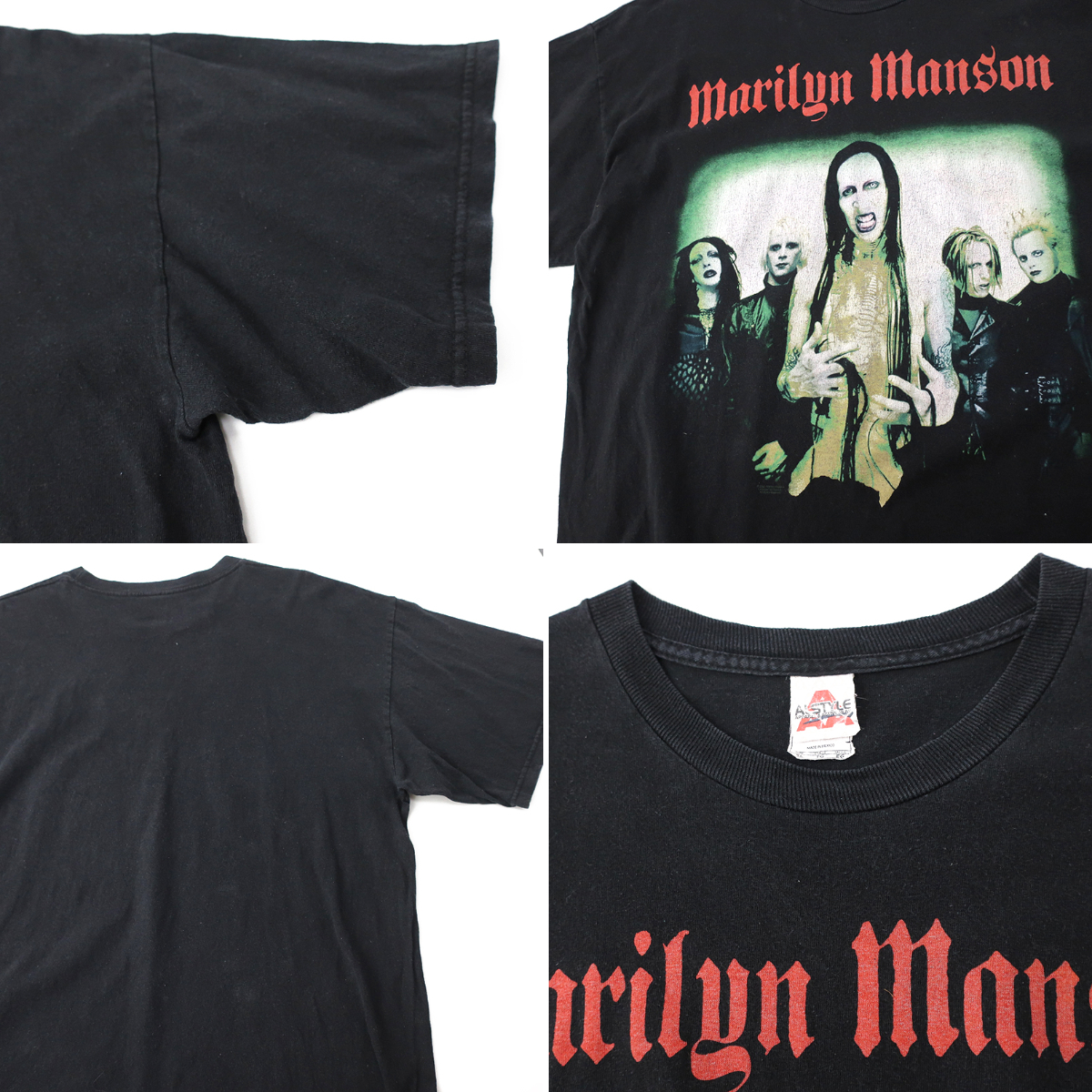 MARILYN MANSON マリリンマンソン Tシャツ 黒(XL) Alstyle Apparel & Activewear AAA メキシコ製 2000s_画像2