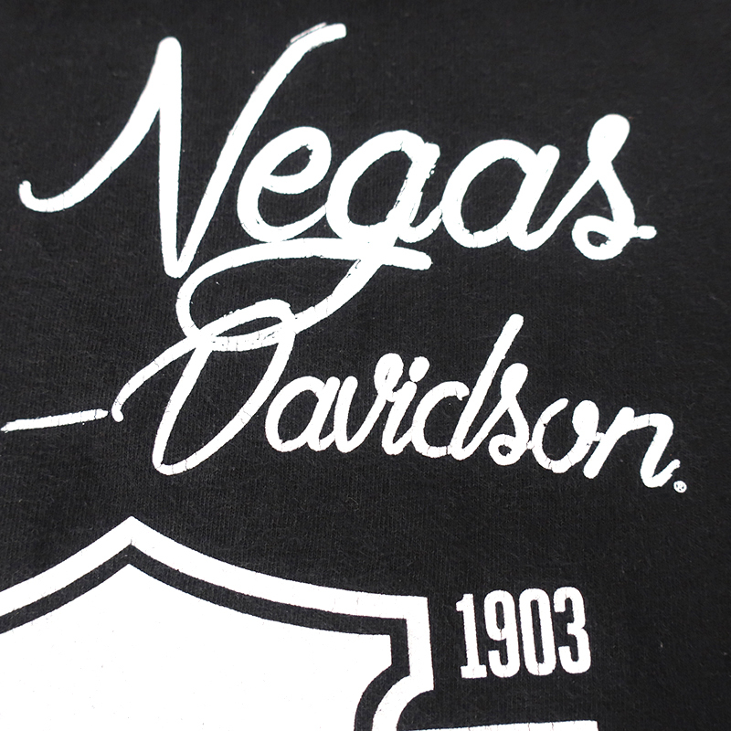 US輸入メキシコ製 HARLEY-DAVIDSON Tシャツ カスタムショップ GRABBIN GEARS 胸ポケット 黒(M)の画像8