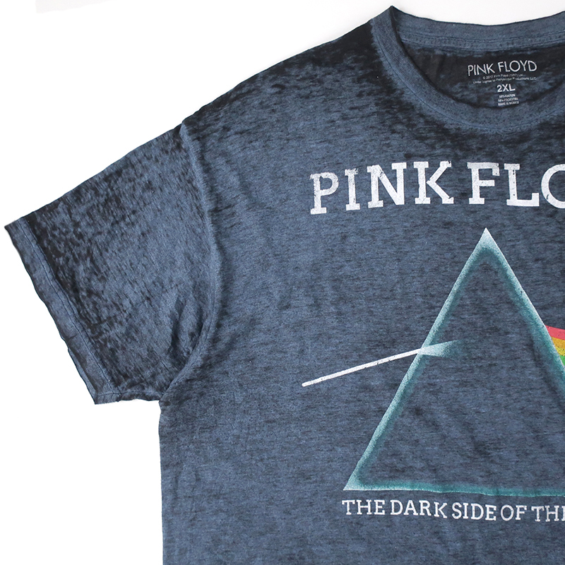 US輸入メキシコ製 PINK FLOYD Tシャツ 50/50生地 エイジング加工 2017 紺(2XL) ロックT/音楽系の画像2