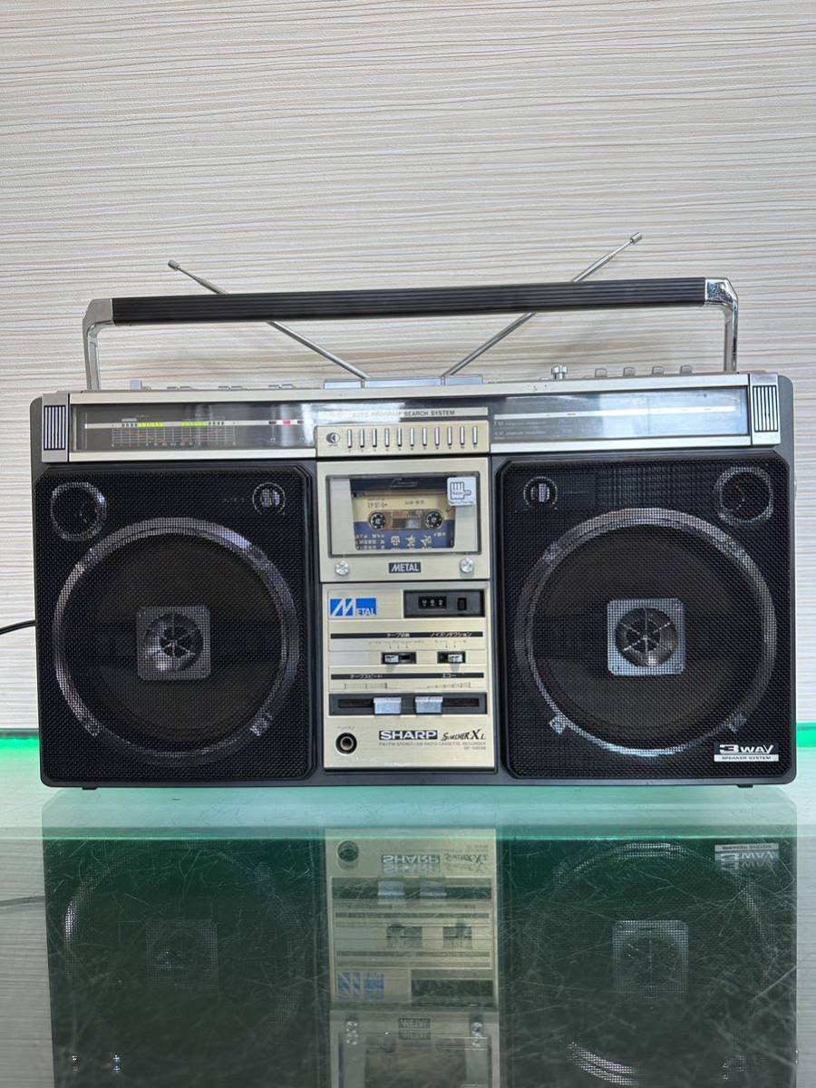 整備品!ラジカセ昭和レトロSharpシャープSEARCHER-XLラジオ AM FM GF