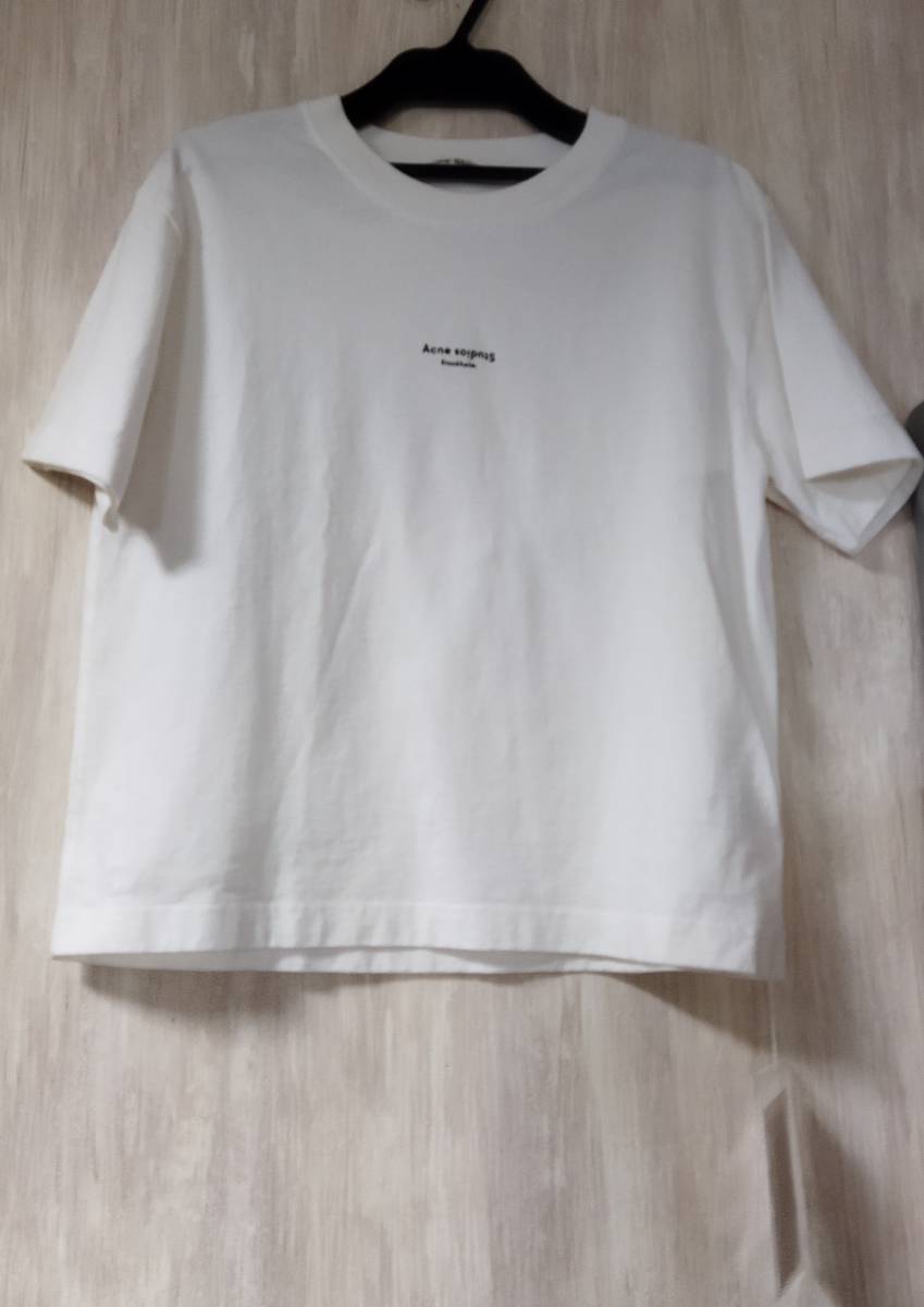 人気満点 【新品・XS】Acne Studios/ピンクロゴ/スウェットTシャツ