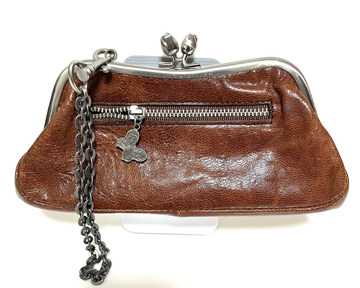 新品未使用】ANNA SUI 財布 蝶 茶 ブラウン がま口 アナスイ|PayPayフリマ