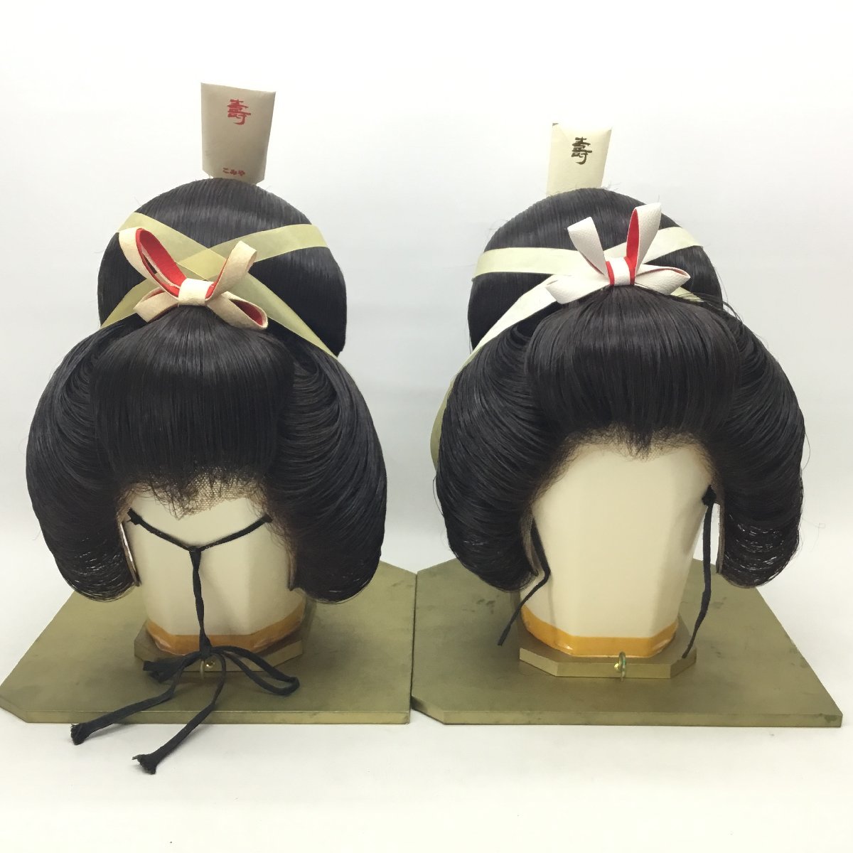 □日本舞踊かつら 花嫁かつら 髪色 自然色 2点 セット まとめて