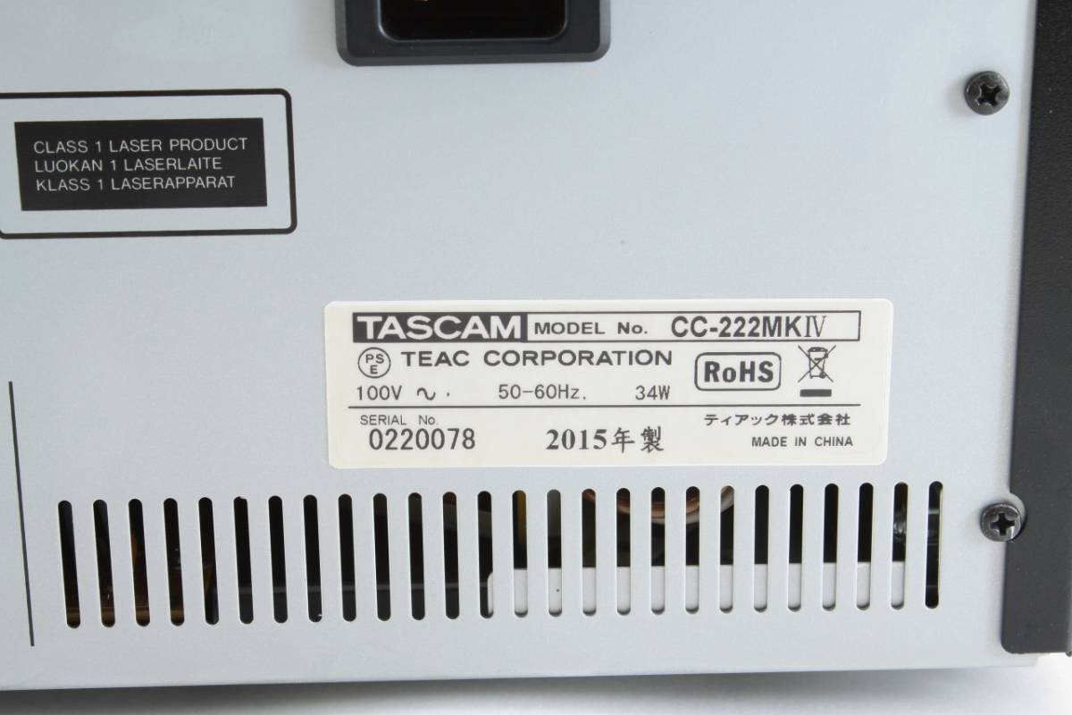 〓ジャンク〓TASCAMタスカム CC-222MK IV CDレコーダー カセットデッキ