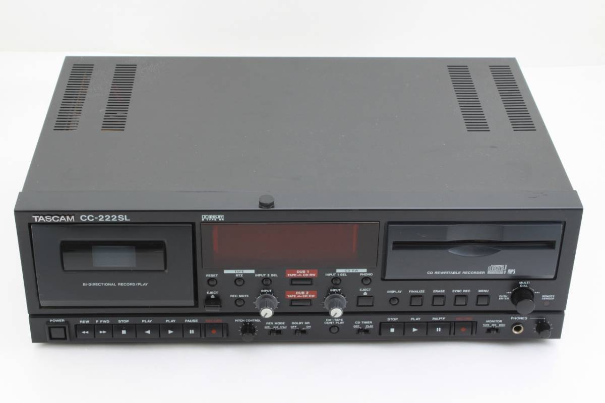 〓ジャンク〓TASCAMタスカム CC-222SL CDレコーダー カセットデッキ