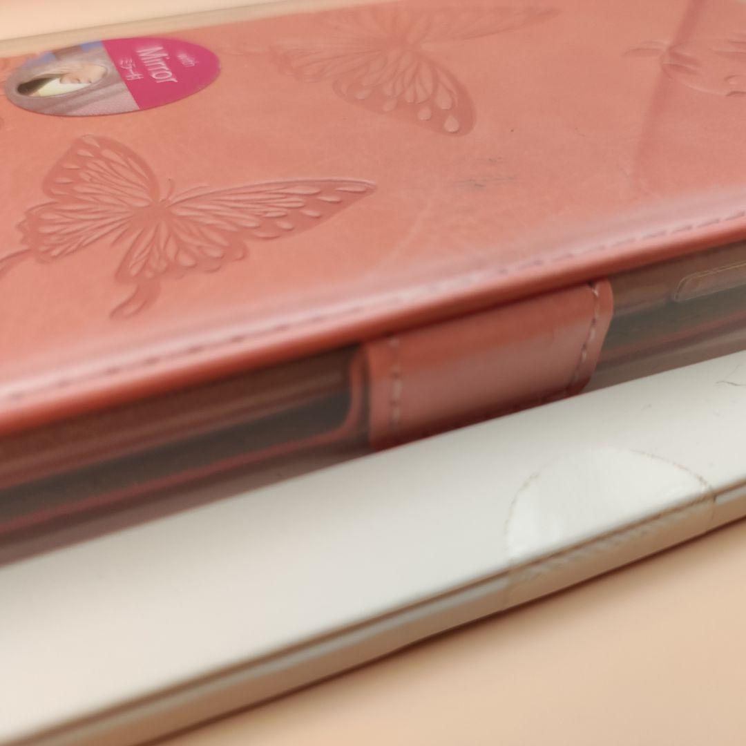 レア・珍しいかも～♪内側に鏡つき♪ iPhone X XS 手帳型 ケース カバー 花柄 ピンク とっさのメイク直しに便利なミラー付き 化粧崩れ_画像5