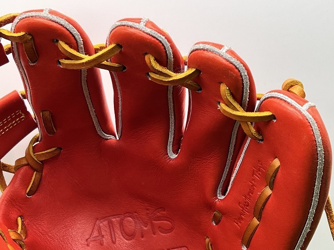 072807】ATOMS アトムズ 限定 一般硬式用 内野手用 グローブ 薬指
