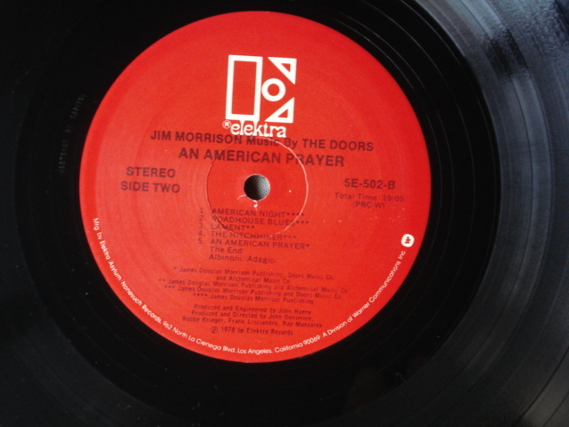 [LP] THE DOORS & JIM MORRISON/ An American Prayer Jim *molison& door zW jacket 