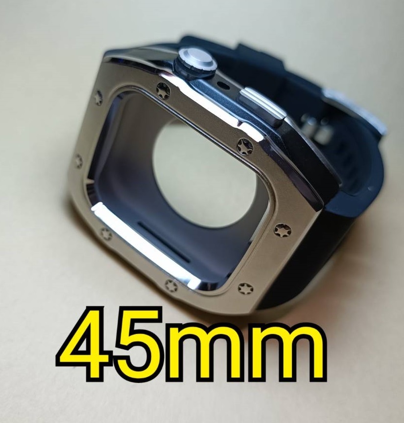 45mm* silver *RST model *apple watch custom metal stainless steel metal Raver Golden concept Golden Concept liking .