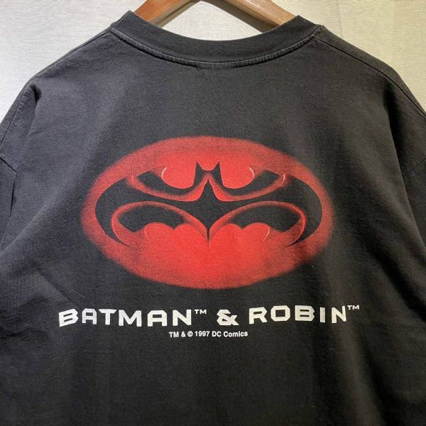 90s BATMAN & ROBIN ムービー 両面プリント Tシャツ ヴィンテージ PEPSI アドバタイジング 企業 USA製 映画 バットマン 90s_画像5