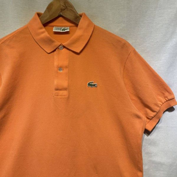 70s 80s LACOSTE オレンジ フランス製 SIZE 6 ポロシャツ ビンテージ フレンチ ラコステ フレラコ 90s