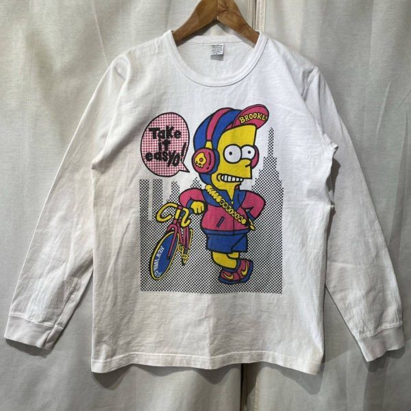 激安直営店 Tシャツ BART SIMPSONS 90s USA製 長袖 ロンT アメコミ