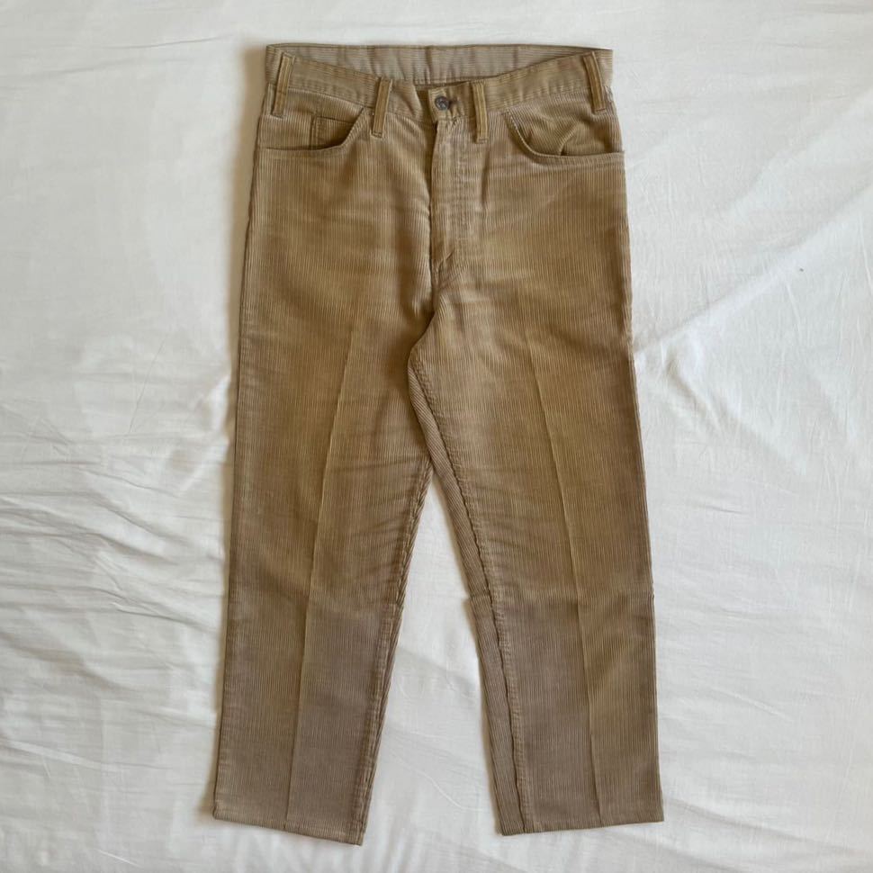 誠実 60s 70s Levi's スタプレ BIGE コーデュロイパンツ USA製 TALON