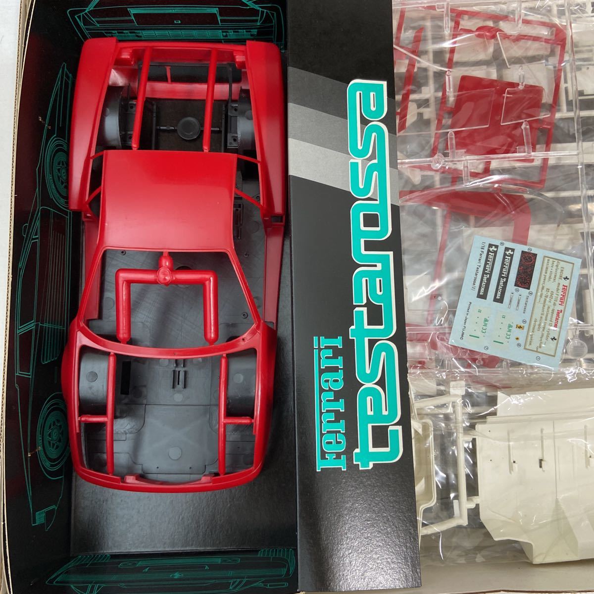 未組立 FUJIMI 1/16 FERRARI TESTAROSSA フジミ 模型 フェラーリ テスタロッサ プラモデル スーパーカー ミニカー モデルカー 当時物_画像8