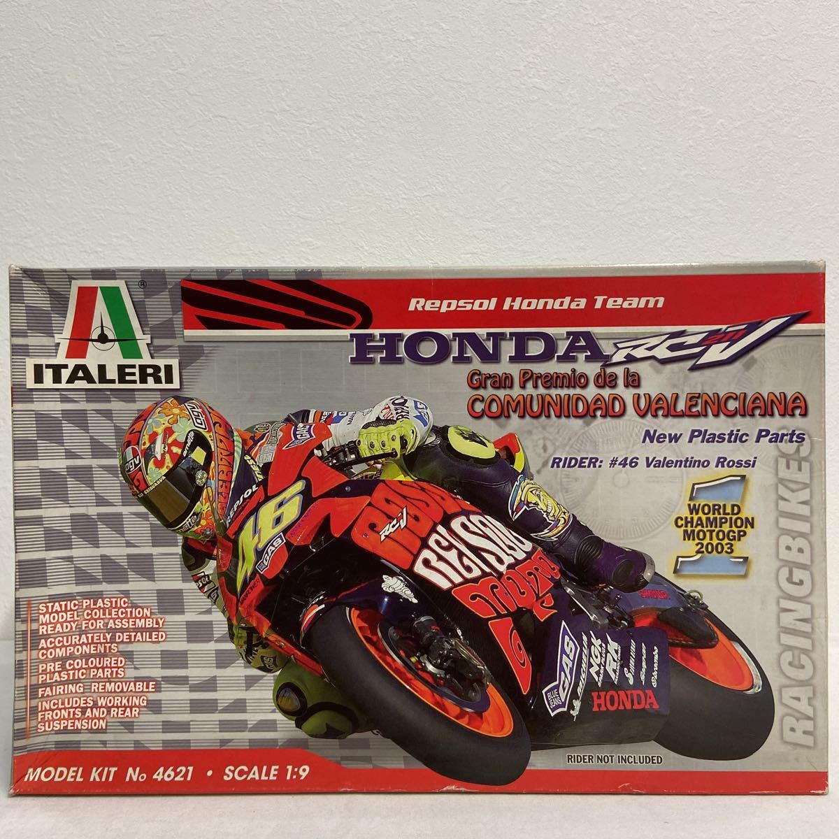 未組立 ITALERI 1/9 HONDA RC211V #46 Valentino Rossi 2003年 Moto GP Repsol ホンダ チャンピオン バイク PROTAR V.ロッシ ミニカー