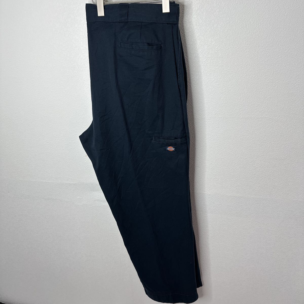 脅威の44インチ■ネイビー■ビッグサイズ【Dickies/ディッキーズ】 VINTAGE 90s〜00sTHE ORIGINAL ワイドチノパンツ TCツイル ダボ履き 855_画像4