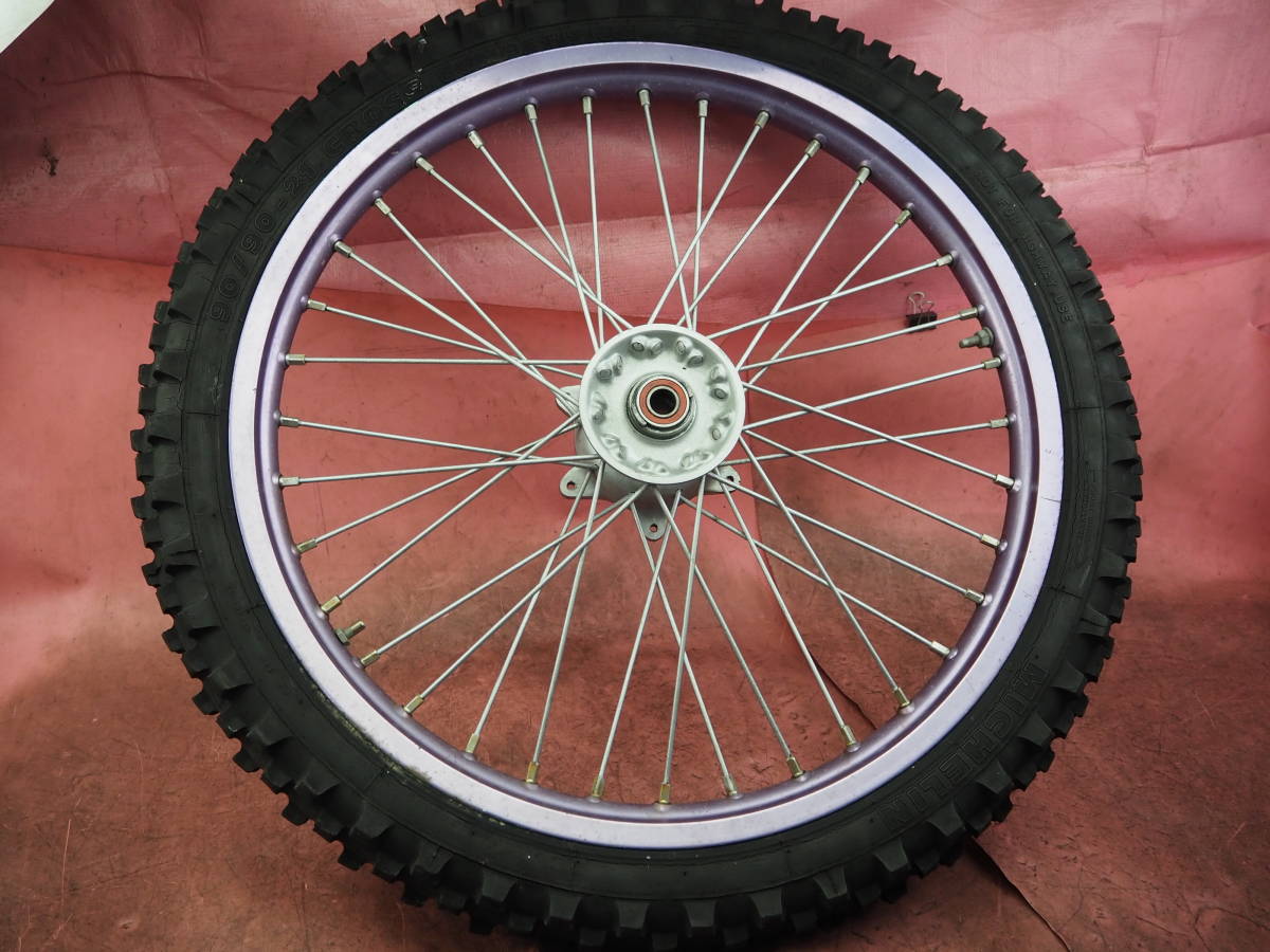 1台分解) バリ山 !! 21inc / スポーク折れなし ジェベル250XC フロント