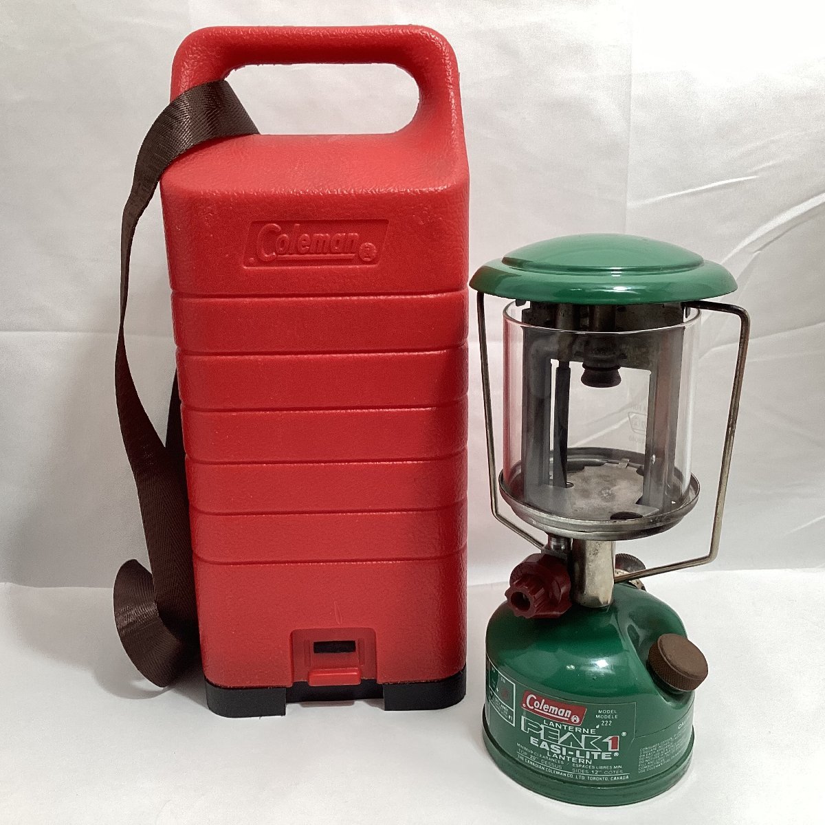 Coleman コールマン ランタン MODEL 222 PIAK1 EASI-LITE LANTERN　MADE IN CANADA カナダ製 1979年　グローブは中国製　キャンプ用品_画像1