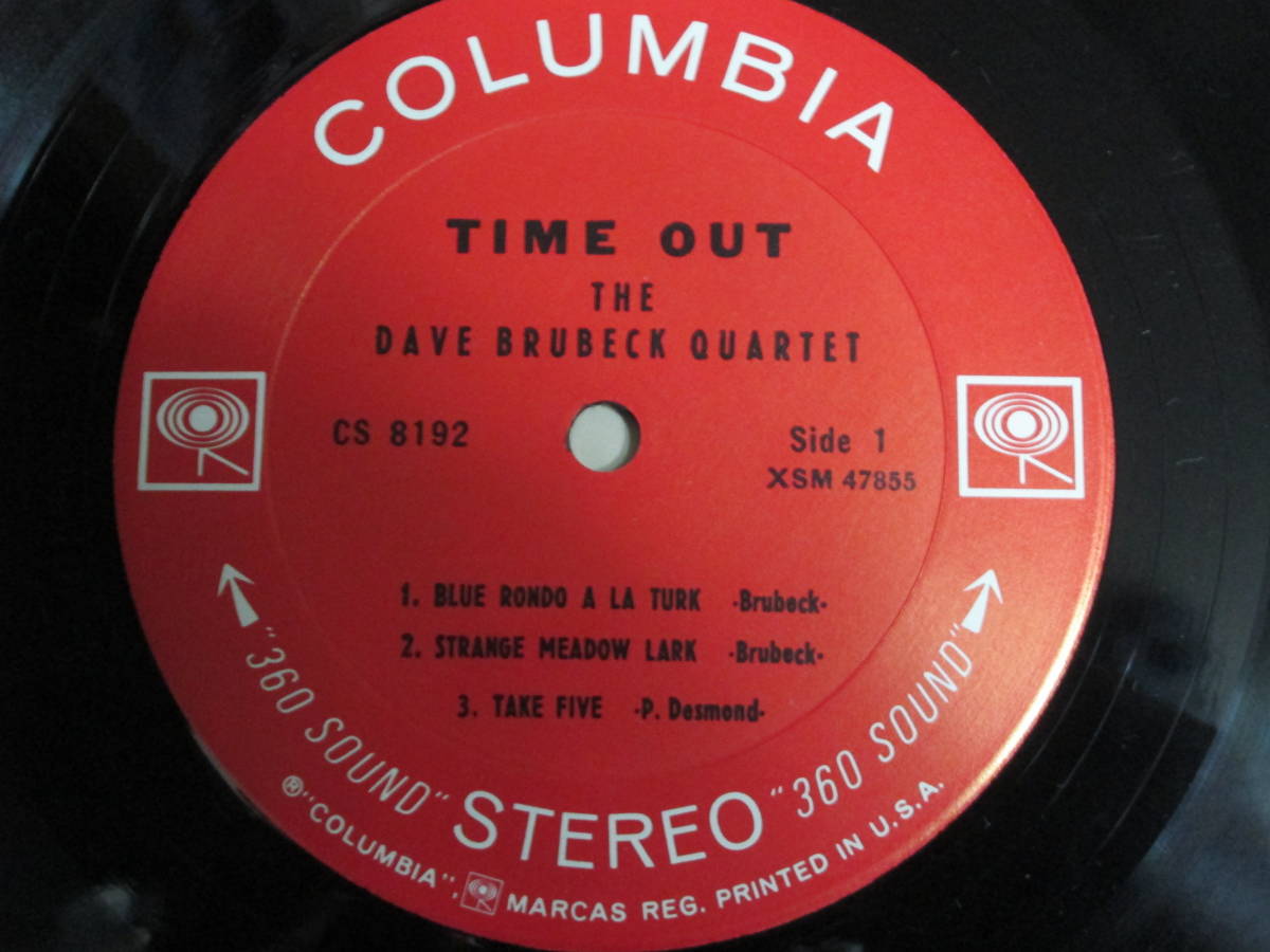 【送料無料】中古LP ★The Dave Brubeck Quartet / Time Out ☆デイヴ・ブルーベック 米盤 CS 8192_画像4