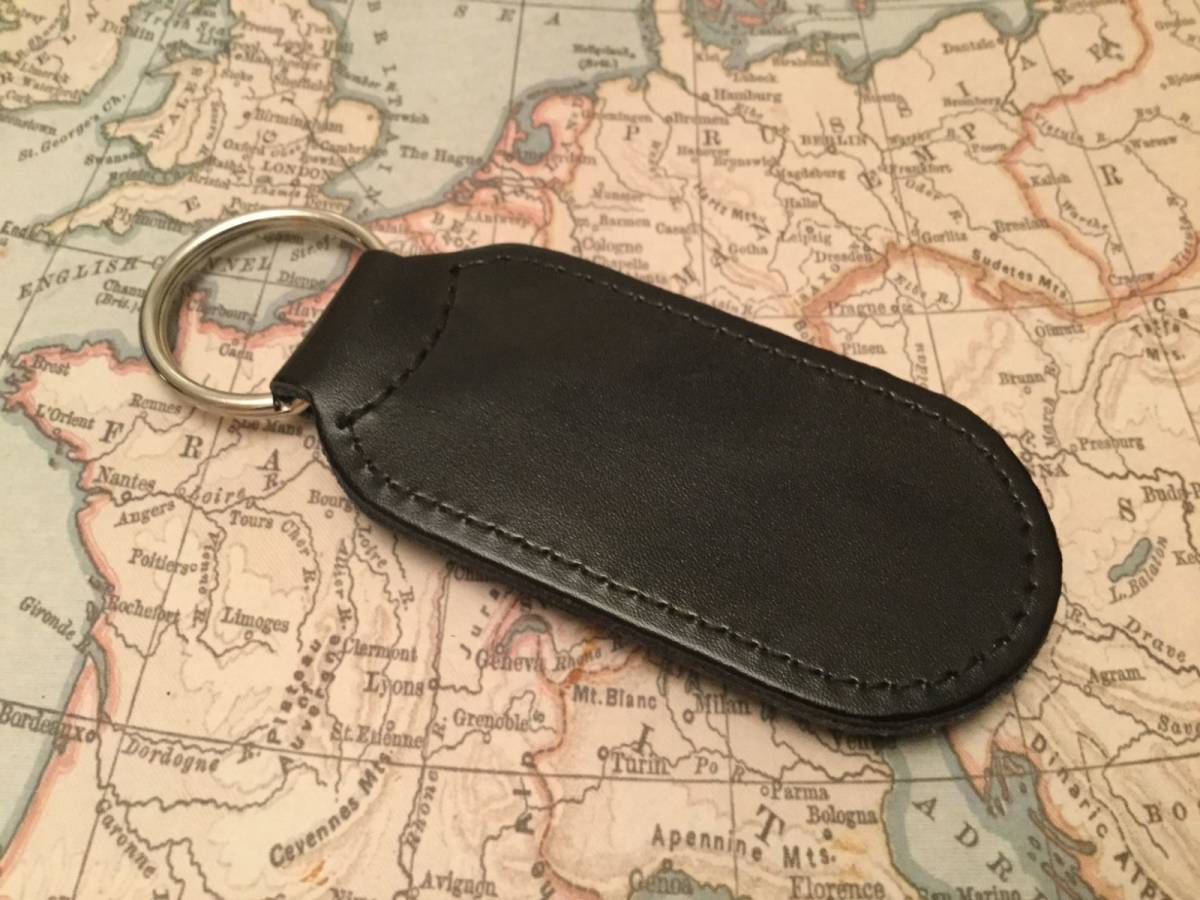 送料無料 SAAB Key Ring GENUINE Leather サーブ キーリング キーホルダー レザー_画像3