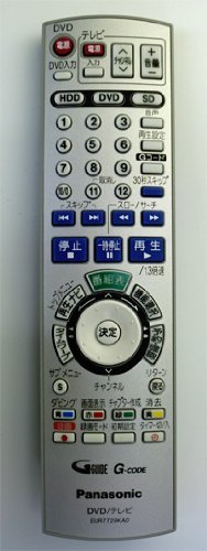 【中古】 Panasonic パナソニック DVDビデオレコーダー用リモコン DMR-EH50 EH60用 EUR772_画像1