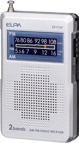 【中古】 ELPA AM FMコンパクトラジオ ER-P26F_画像1