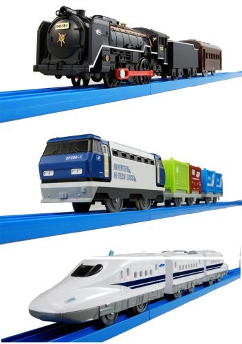【中古】 プラレール スーパー列車大集合セット-新幹線・SL・貨物-