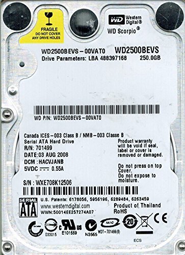 2022高い素材 【中古】 Western Digital wd2500bevs-00vat0?DCM