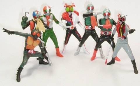 [ used ] gashapon Ultimate solid Kamen Rider 5 The * the best all 7 kind set 