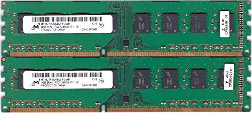 【中古】 Micron PC3-12800U (DDR3-1600) 4GB x 2枚組 合計8GB 240ピン DIM_画像1