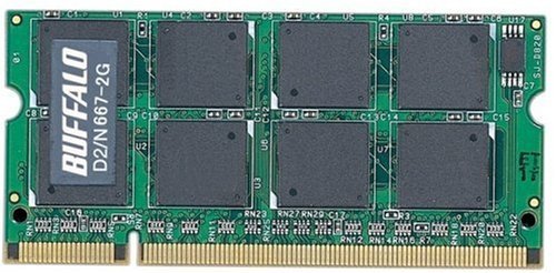 【中古】 BUFFALO バッファロー ノートPC用増設メモリ PC2-5300 (DDR2-667) 2GB MV-D_画像1